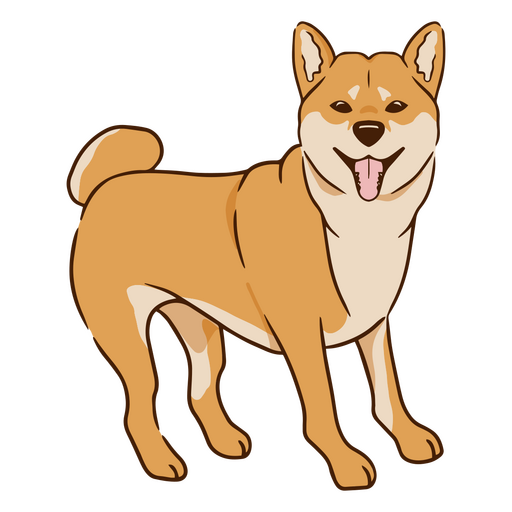 Shiba Inu dog smile PNG Design