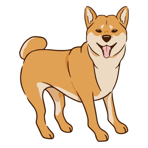 Shiba Inu Hundelächeln PNG-Design