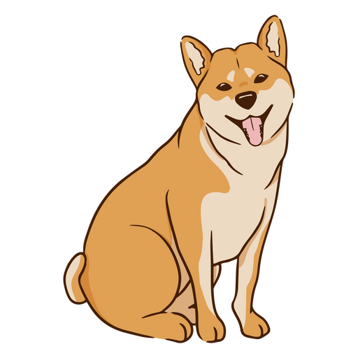 Netter Shiba Inu-Hund PNG-Design