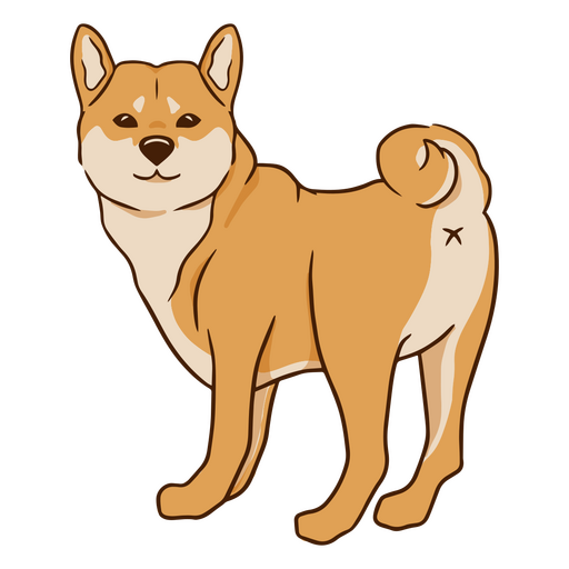 Hermosa raza de perro Shiba Inu Diseño PNG