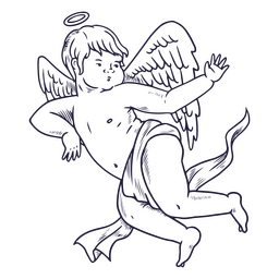 Himmlischer kleiner Cherub PNG-Design