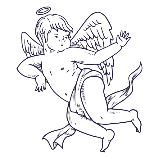 Heavenly infant cherub PNG Design