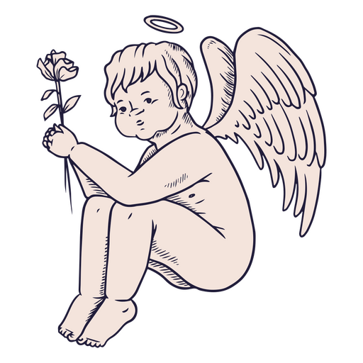  Pure angel praying PNG Design