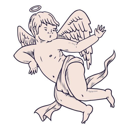 Göttlicher Cherub im Himmel PNG-Design