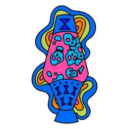 tatuagem de lâmpada psicodélica Desenho PNG