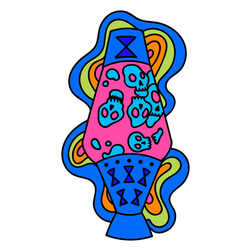 Psychedelic lamp tattoo PNG Design