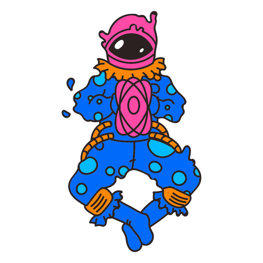 Psychedelic spaceman tattoo PNG Design