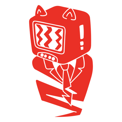 Homem de TV psicodélico plano Desenho PNG