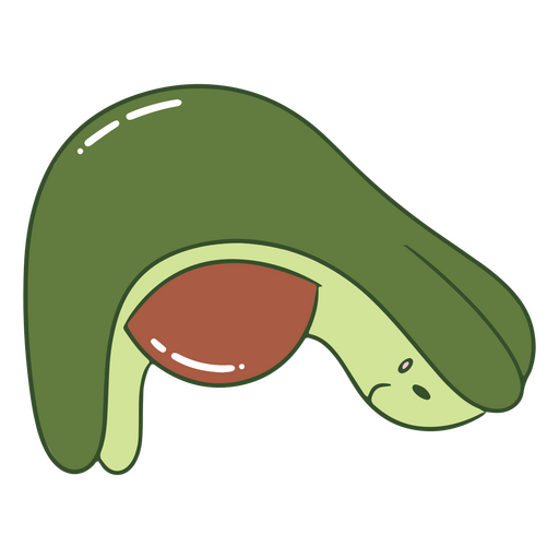 Avocado in Brückenhaltung PNG-Design