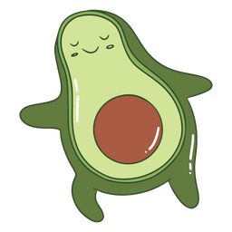 Avocado in relaxing pose PNG Design