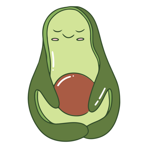 Relaxed avocado PNG Design
