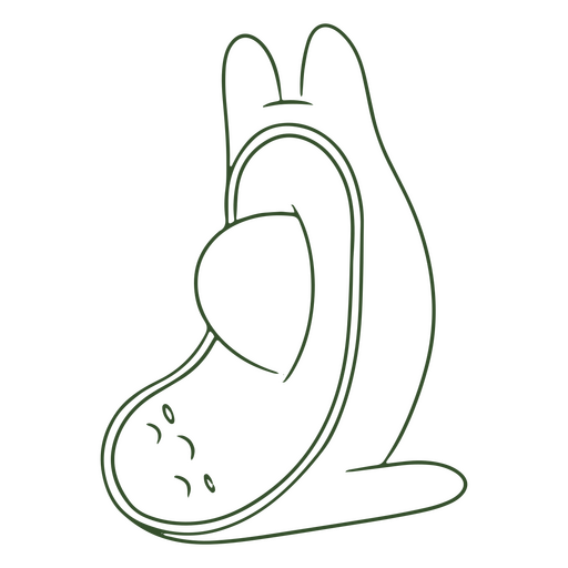 Relaxed mindful avocado PNG Design