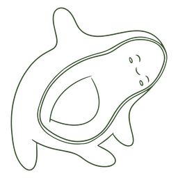 Mindfulness con un aguacate Diseño PNG