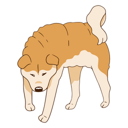 Akita Inu breed dog PNG Design