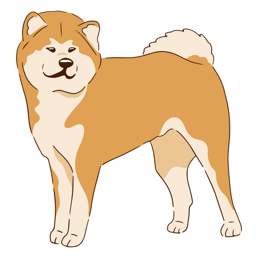 Akita Inu friendly dog PNG Design