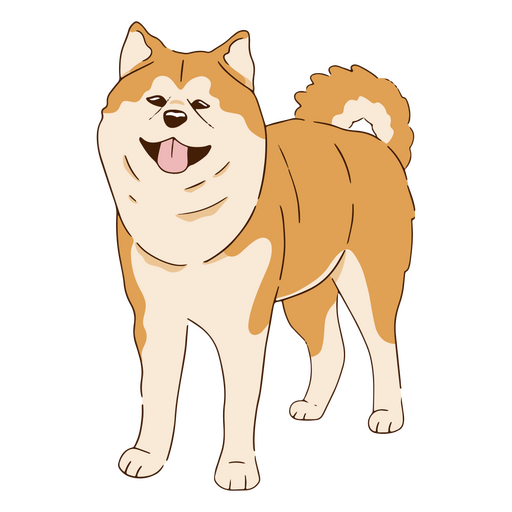 Akita Inu süßer Hund PNG-Design