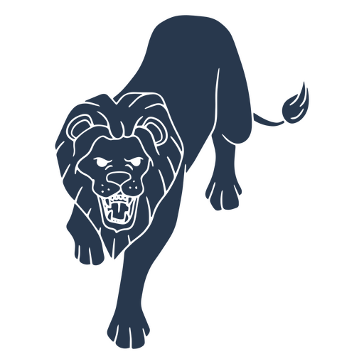 Lion approaching PNG Design