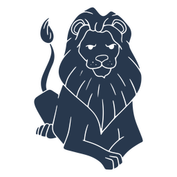 Lion resting in the woods PNG Design