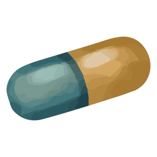 Grüne & gelbe Pille PNG-Design