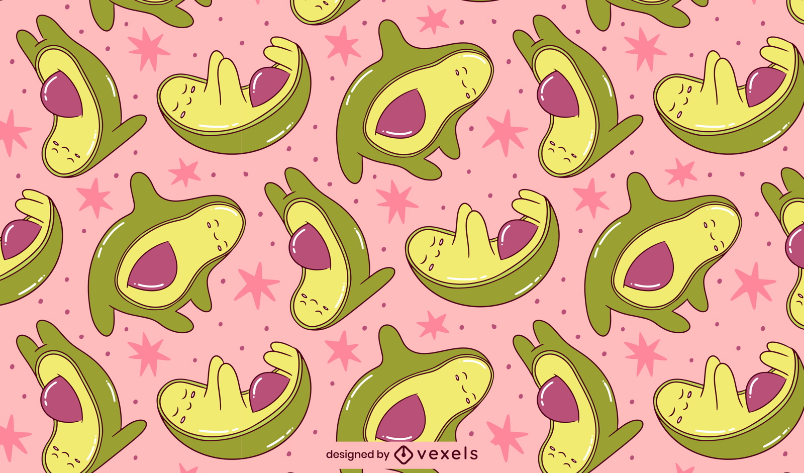 Cute Avocado Vegetable Doing Yoga Set Vector Download