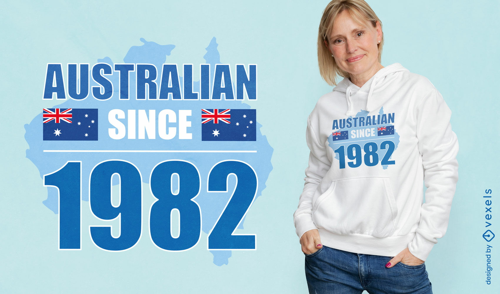 Design de camiseta australiana patriótica