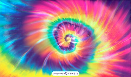 Design de ilustração hippie de fundo tie dye