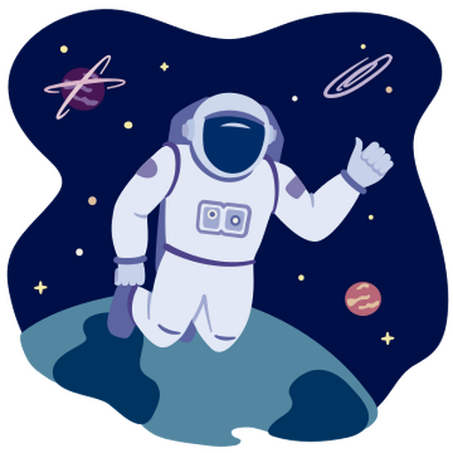 Astronaut on a space mission PNG Design