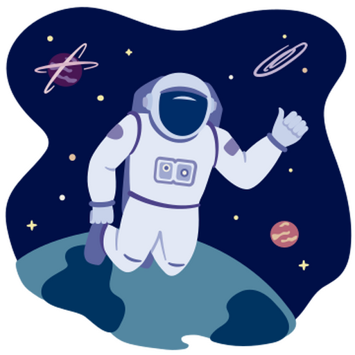 Astronauta em uma missão espacial Desenho PNG