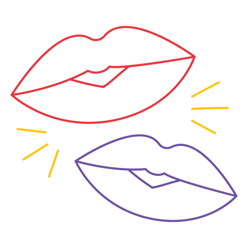 Lippen mit Glitzern PNG-Design