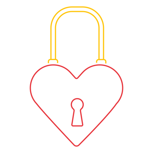 Heart locked up PNG Design