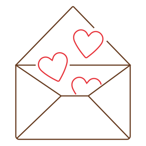 Una carta amorosa Diseño PNG