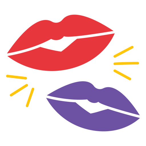 Lippen senden Küsse PNG-Design