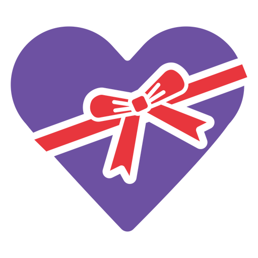 Purple heart shaped gif PNG Design