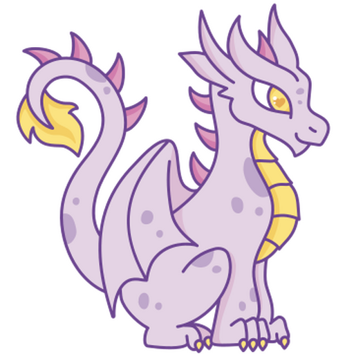 Dragón gótico morado Diseño PNG