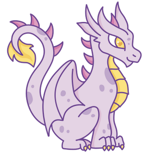 Purple gothic dragon PNG Design
