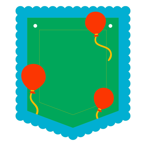 Tarjeta de cumpleaños con diseño de globos Diseño PNG