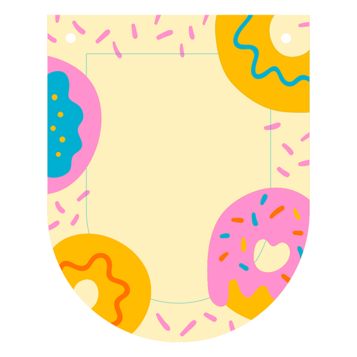 Donuts entwerfen Geburtstagskarte PNG-Design