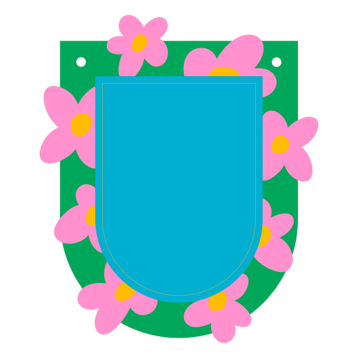 Flowers design birthday card PNG Design