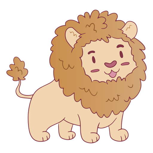 Lion zoo cute animal PNG Design