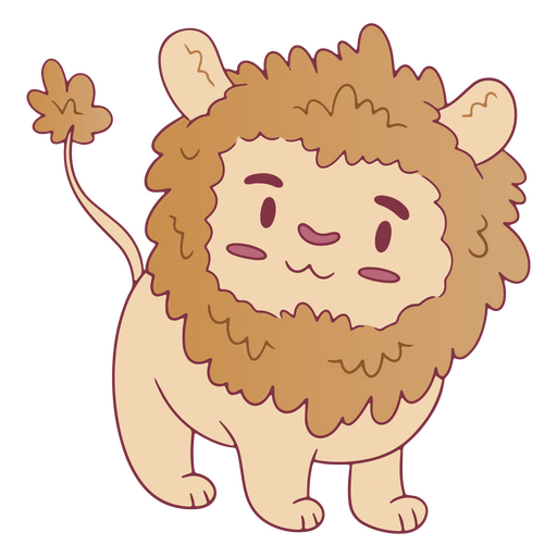 Lion cute zoo animal PNG Design