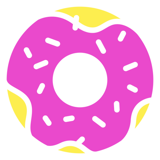 Donut food cut out icon PNG Design