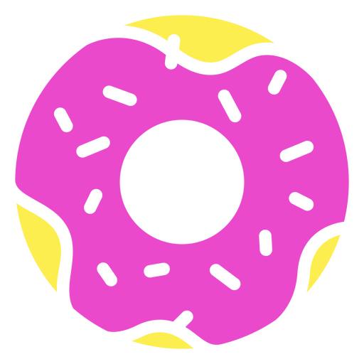 Symbol für das Ausschneiden von Donut-Essen PNG-Design