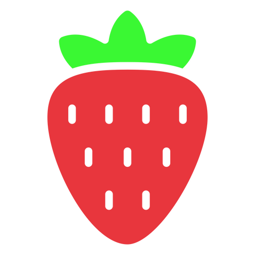 Strawberry food cut out icon PNG Design