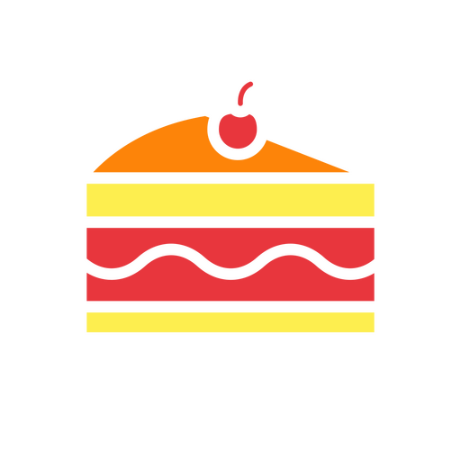 Süßes Stück Kuchen PNG-Design