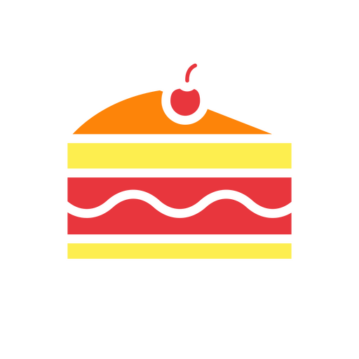 Sweet slice of cake PNG Design