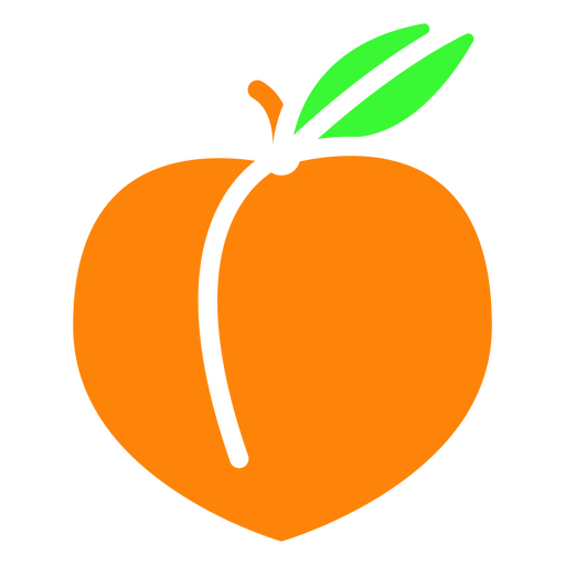 Sweet peach PNG Design
