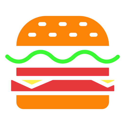 Big burger with cheese PNG Design
