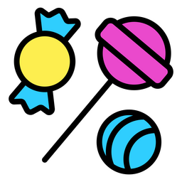 Candies and lollipops PNG Design