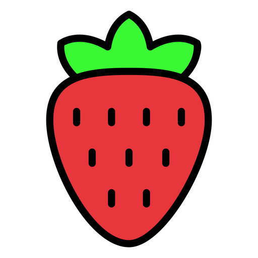 Red and succulent strawberry PNG Design