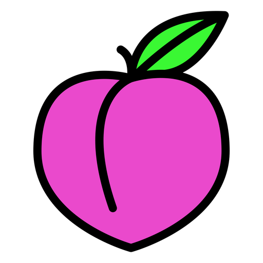 Pink peach PNG Design